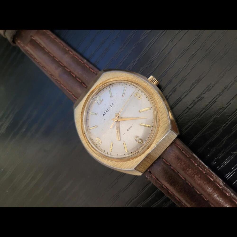 RARE Vintage Westclox 1980s 17J Mechanical Men's Watch